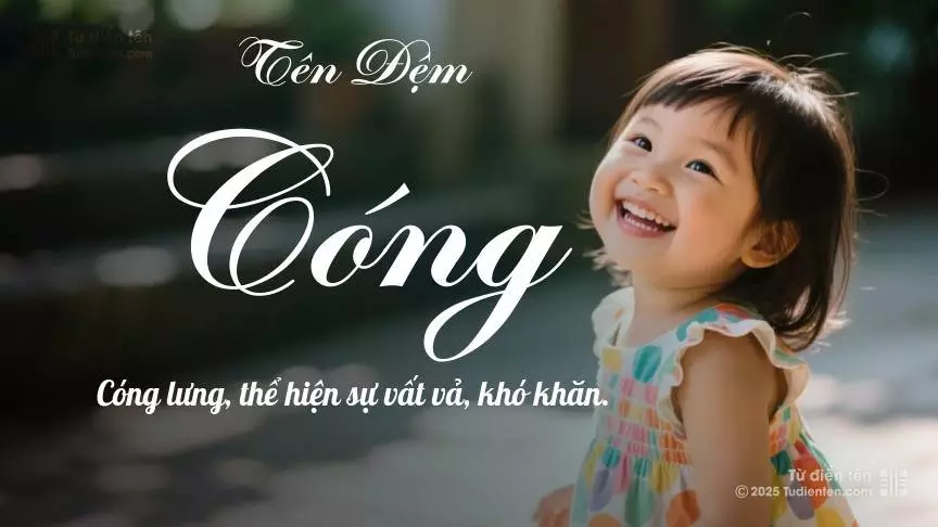 Đệm Cóng phổ biến trong tên của bé gái, thường gợi lên sự dịu dàng.