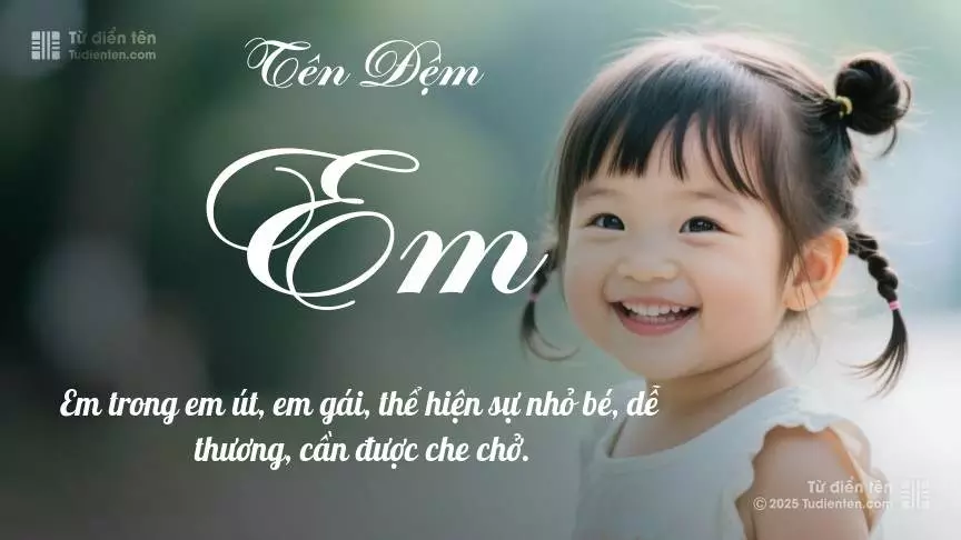 Đệm Em mang đậm sắc thái nữ tính, hầu như chỉ xuất hiện trong tên của bé gái.