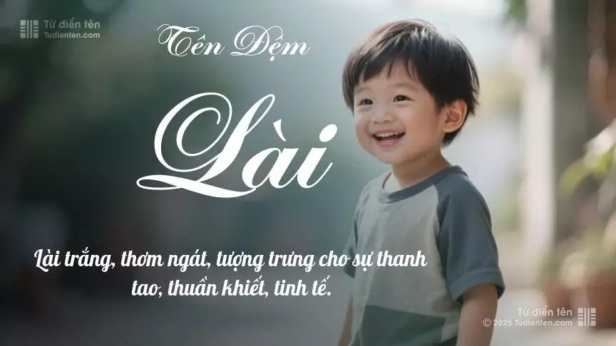 Đệm Lài thiên về làm tên lót cho bé trai, thường gợi lên sự mạnh mẽ và nam tính.