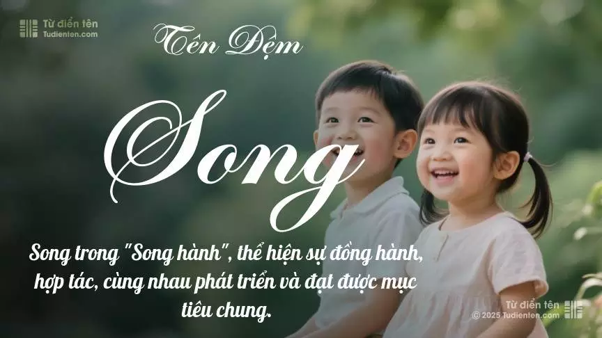 Đệm Song hơi nghiêng về nữ tính, nhưng vẫn có thể dùng để làm tên lót cho cả bé trai và bé gái.