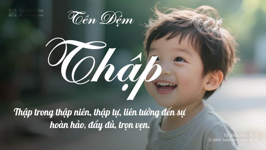 Ý nghĩa ngắn gọn của tên đệm Thập