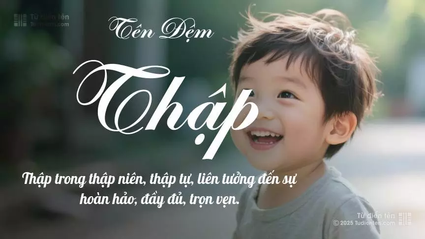Đệm Thập mang đậm sắc thái nam tính, hầu như chỉ xuất hiện trong tên của bé trai.
