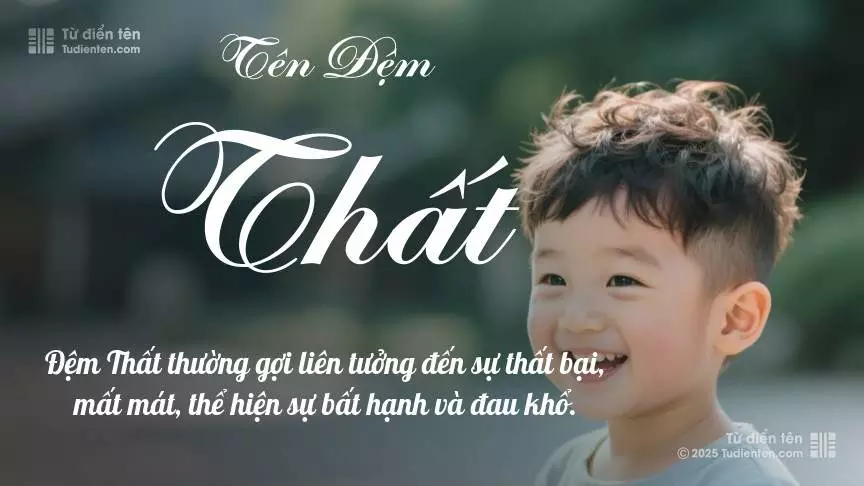 Đệm Thất rất nam tính, gần như luôn được dùng làm tên lót cho bé trai.