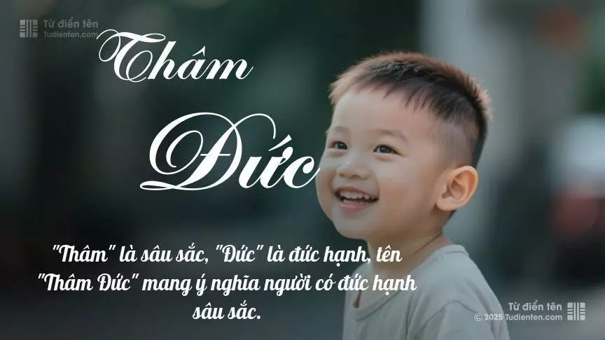 Tên Thâm Đức mang đậm sắc thái nam tính, hầu như chỉ xuất hiện trong tên của bé trai.