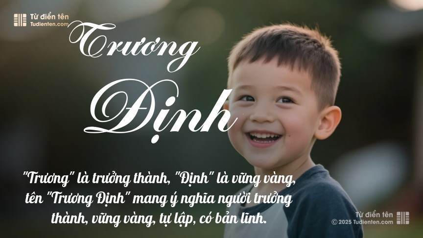 Ý nghĩa ngắn gọn của tên Trương Định