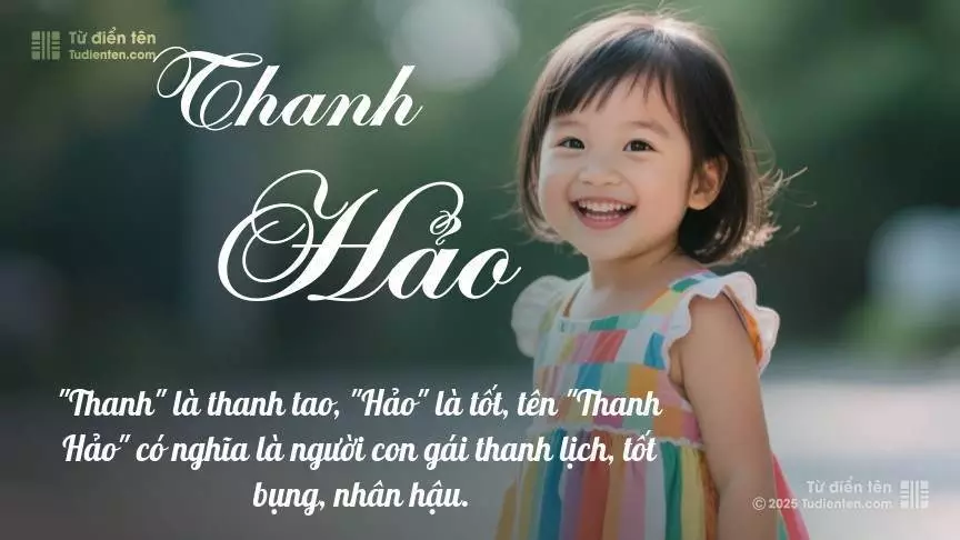 Tên Thanh Hảo phổ biến hơn ở bé gái, thường gợi lên sự dịu dàng.