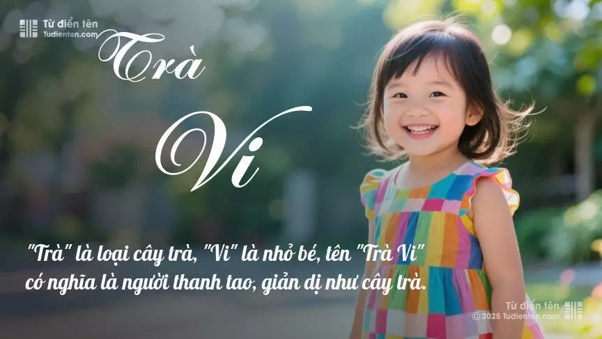 Tên Trà Vi mang đậm sắc thái nữ tính, hầu như chỉ xuất hiện trong tên của bé gái.