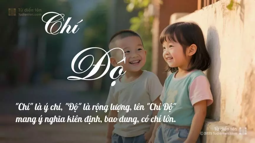 Tên Chí Độ rất hiếm khi gặp, mang lại cảm giác độc biệt, mới lạ và cá tính.