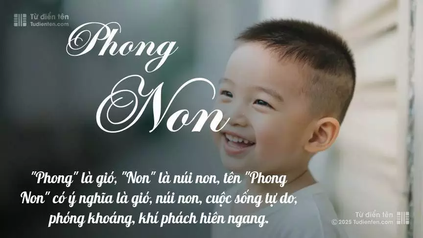 Tên Phong Non mang đậm sắc thái nam tính, hầu như chỉ xuất hiện trong tên của bé trai.