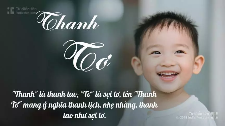 Tên Thanh Tơ mang đậm sắc thái nam tính, hầu như chỉ xuất hiện trong tên của bé trai.