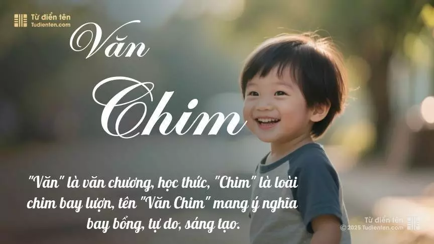 Tên Văn Chim mang đậm sắc thái nam tính, hầu như chỉ xuất hiện trong tên của bé trai.