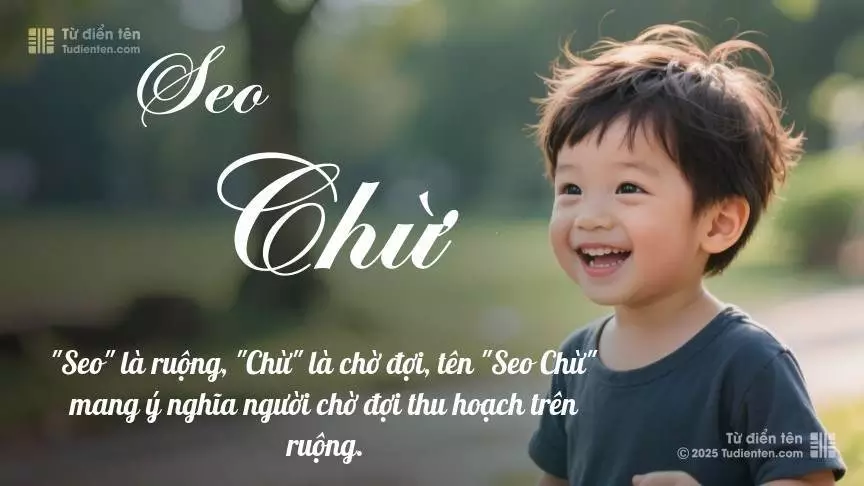 Tên Seo Chừ mang đậm sắc thái nam tính, hầu như chỉ xuất hiện trong tên của bé trai.