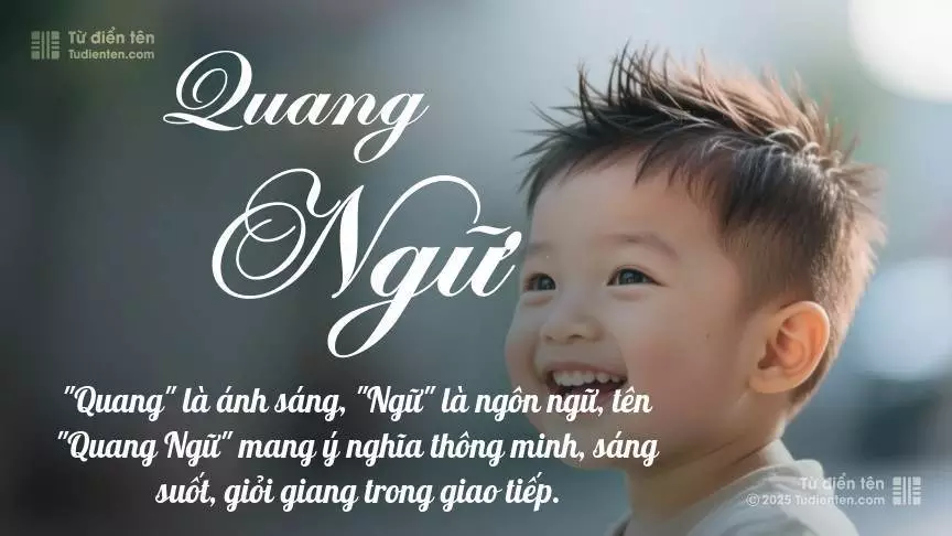 Tên Quang Ngữ mang đậm sắc thái nam tính, hầu như chỉ xuất hiện trong tên của bé trai.