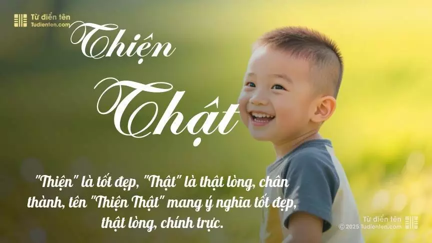 Tên Thiện Thật mang đậm sắc thái nam tính, hầu như chỉ xuất hiện trong tên của bé trai.