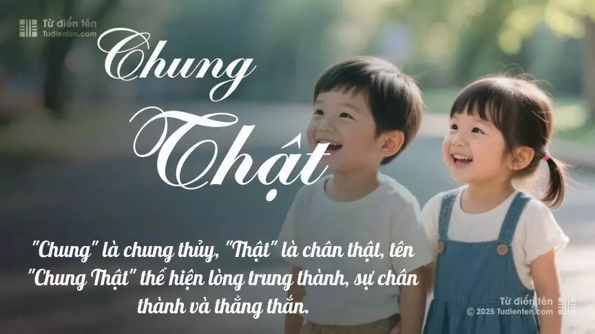 Tên Chung Thật rất hiếm khi gặp, mang lại cảm giác độc biệt, mới lạ và cá tính.