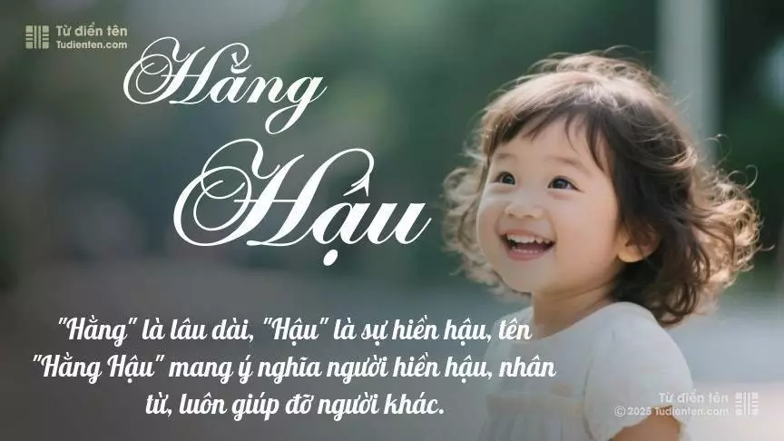 Tên Hằng Hậu mang đậm sắc thái nữ tính, hầu như chỉ xuất hiện trong tên của bé gái.