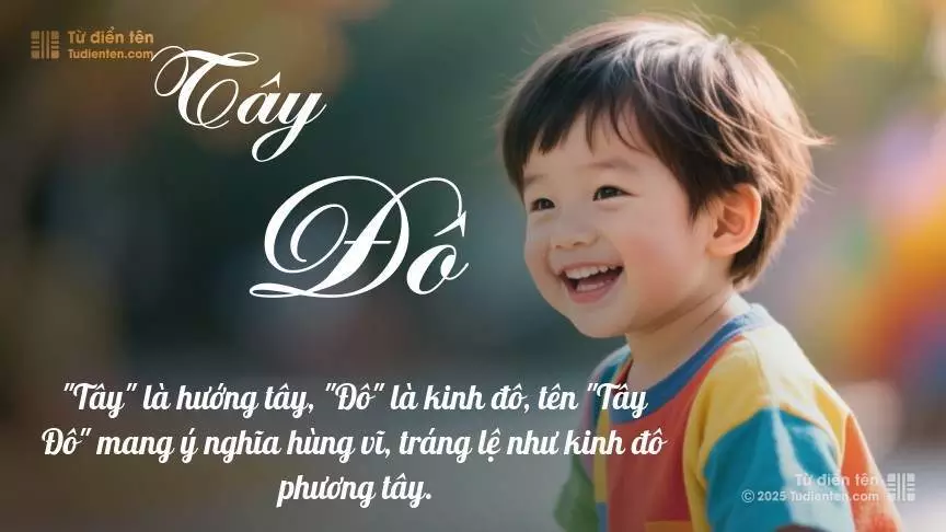 Tên Tây Đô mang đậm sắc thái nam tính, hầu như chỉ xuất hiện trong tên của bé trai.