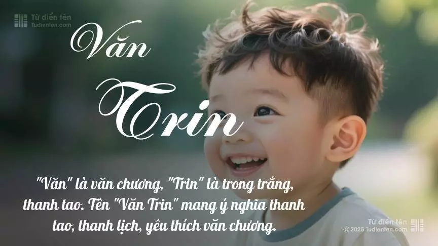 Tên Văn Trin mang đậm sắc thái nam tính, hầu như chỉ xuất hiện trong tên của bé trai.