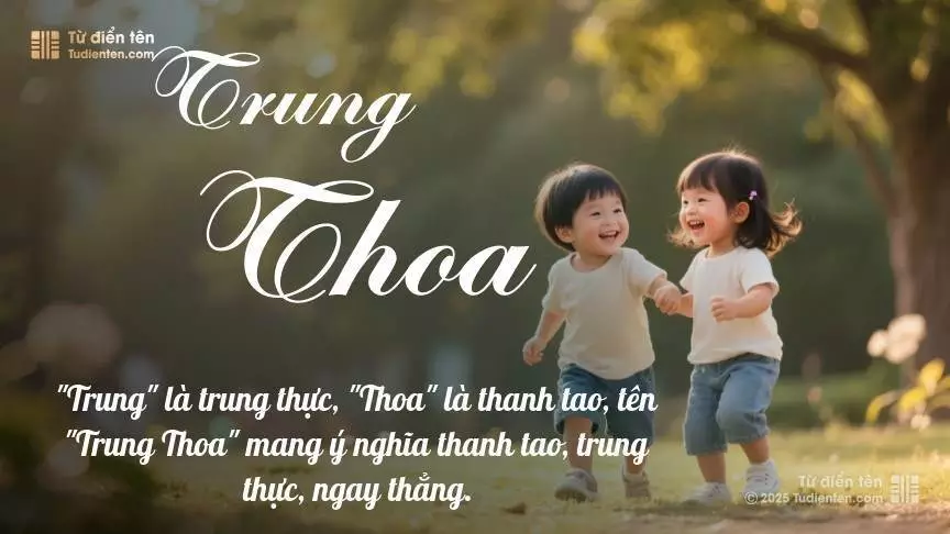 Tên Trung Thoa rất hiếm khi gặp, mang lại cảm giác độc biệt, mới lạ và cá tính.