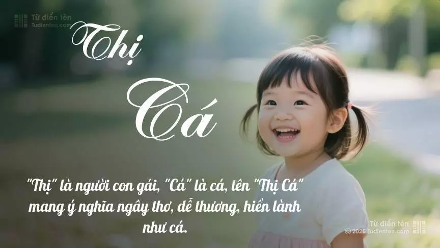 Tên Thị Cá mang đậm sắc thái nữ tính, hầu như chỉ xuất hiện trong tên của bé gái.