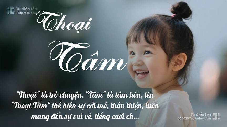 Ý nghĩa ngắn gọn của tên Thoại Tâm