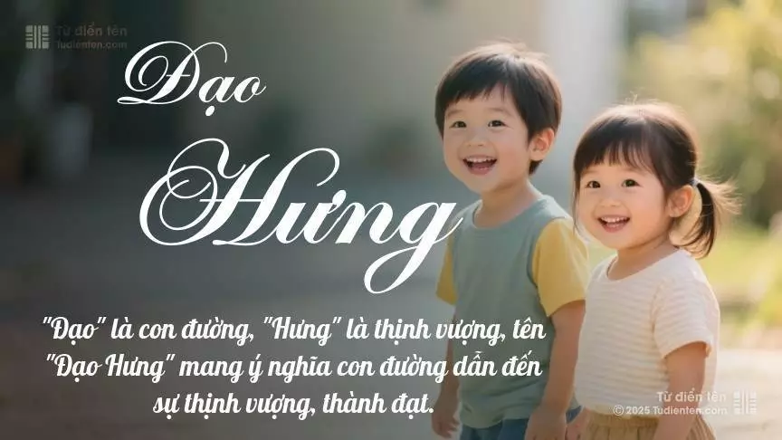 Tên Đạo Hưng rất hiếm khi gặp, mang lại cảm giác độc biệt, mới lạ và cá tính.