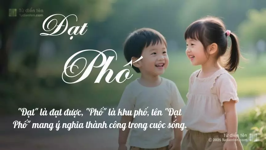 Tên Đạt Phố rất hiếm khi gặp, mang lại cảm giác độc biệt, mới lạ và cá tính.