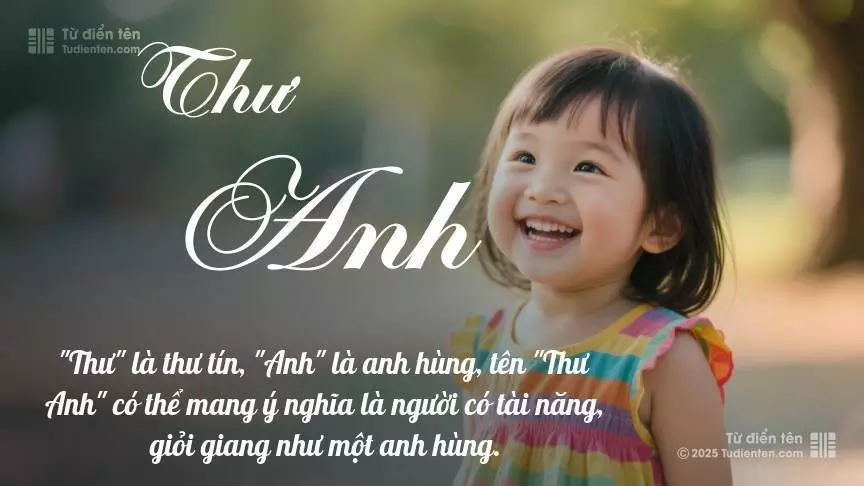 Tên Thư Anh chủ yếu dành cho bé gái, gợi lên vẻ đẹp nữ tính.