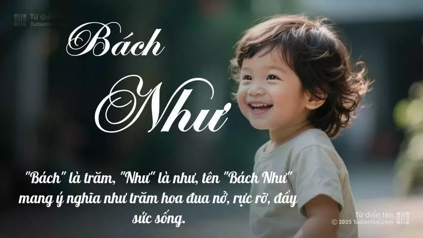 Tên Bách Như mang đậm sắc thái nam tính, hầu như chỉ xuất hiện trong tên của bé trai.