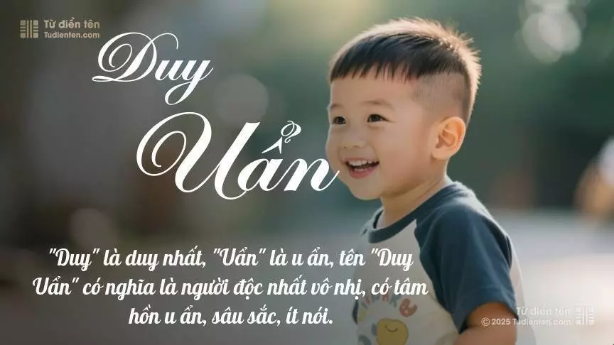 Tên Duy Uẩn mang đậm sắc thái nam tính, hầu như chỉ xuất hiện trong tên của bé trai.