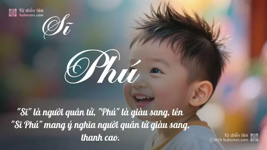 Tên Sĩ Phú mang đậm sắc thái nam tính, hầu như chỉ xuất hiện trong tên của bé trai.