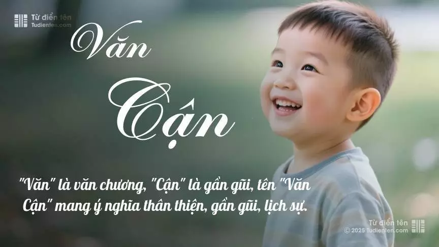 Tên Văn Cận mang đậm sắc thái nam tính, hầu như chỉ xuất hiện trong tên của bé trai.
