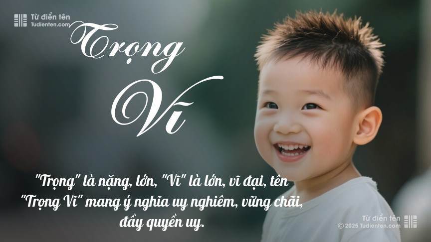 Ý nghĩa ngắn gọn của tên Trọng Vĩ