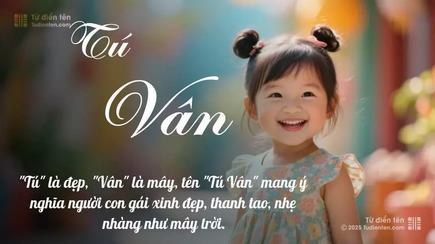 Tên Tú Vân thiên về bé gái, gợi lên sự dịu dàng và nữ tính.