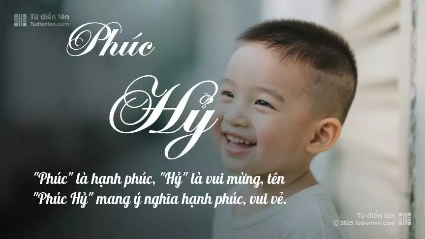 Tên Phúc Hỷ mang đậm sắc thái nam tính, hầu như chỉ xuất hiện trong tên của bé trai.