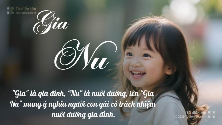 Ý nghĩa ngắn gọn của tên Gia Nu