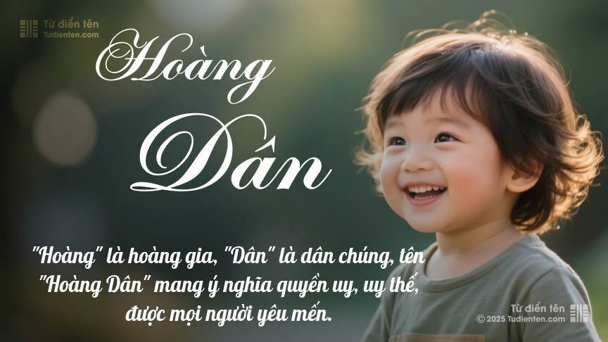 Ý nghĩa ngắn gọn của tên Hoàng Dân