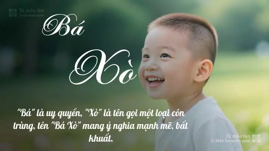 Tên Bá Xò mang đậm sắc thái nam tính, hầu như chỉ xuất hiện trong tên của bé trai.
