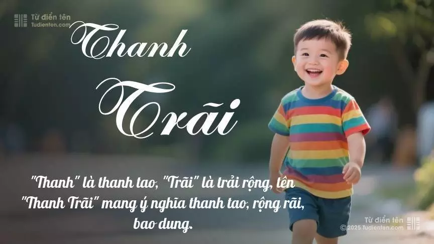 Tên Thanh Trãi mang đậm sắc thái nam tính, hầu như chỉ xuất hiện trong tên của bé trai.