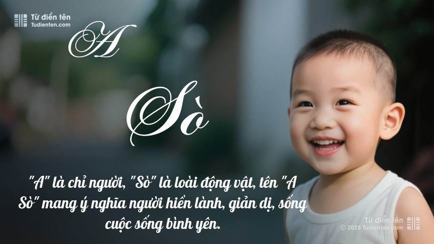 Ý nghĩa ngắn gọn của tên A Sò