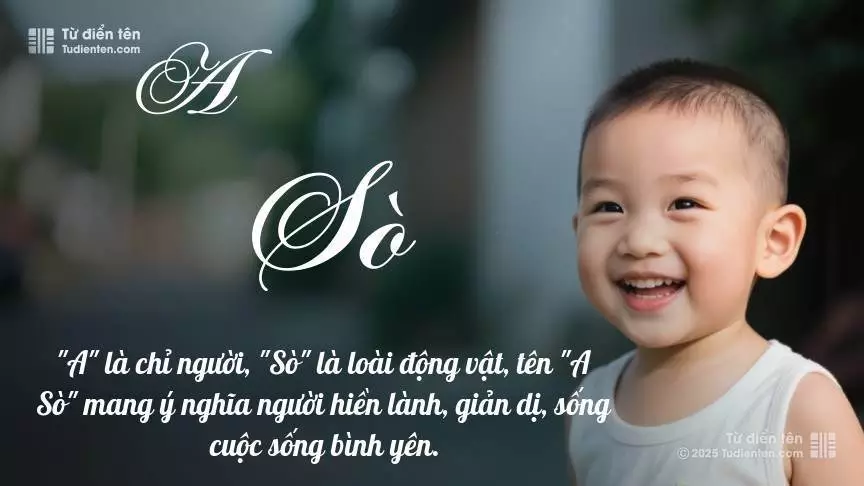 Tên A Sò mang đậm sắc thái nam tính, hầu như chỉ xuất hiện trong tên của bé trai.