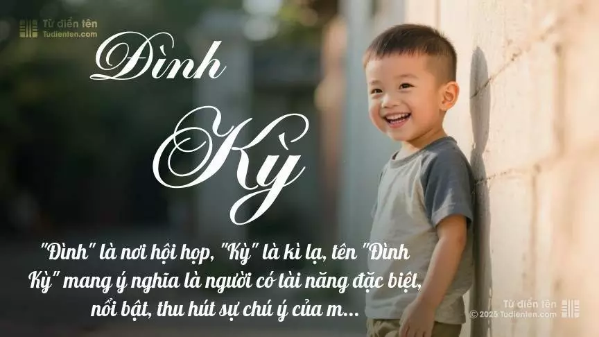 Tên Đình Kỳ mang đậm sắc thái nam tính, hầu như chỉ xuất hiện trong tên của bé trai.