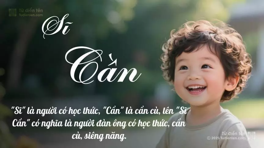 Tên Sĩ Cần mang đậm sắc thái nam tính, hầu như chỉ xuất hiện trong tên của bé trai.
