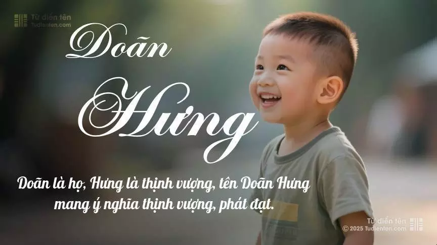 Tên Doãn Hưng mang đậm sắc thái nam tính, hầu như chỉ xuất hiện trong tên của bé trai.