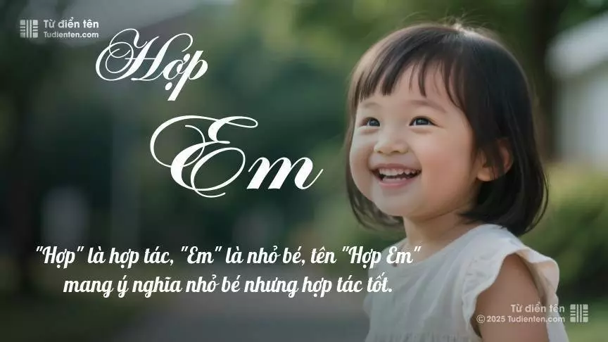 Tên Hợp Em mang đậm sắc thái nữ tính, hầu như chỉ xuất hiện trong tên của bé gái.