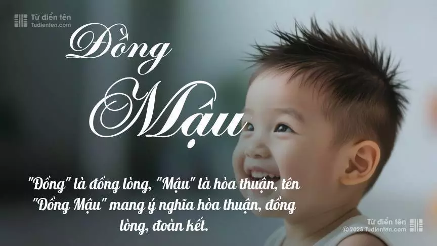 Tên Đồng Mậu mang đậm sắc thái nam tính, hầu như chỉ xuất hiện trong tên của bé trai.
