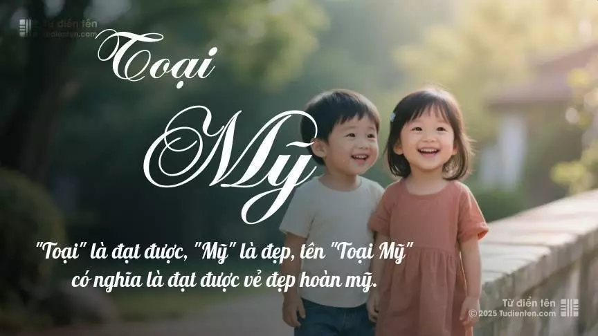 Tên Toại Mỹ rất hiếm khi gặp, mang lại cảm giác độc biệt, mới lạ và cá tính.