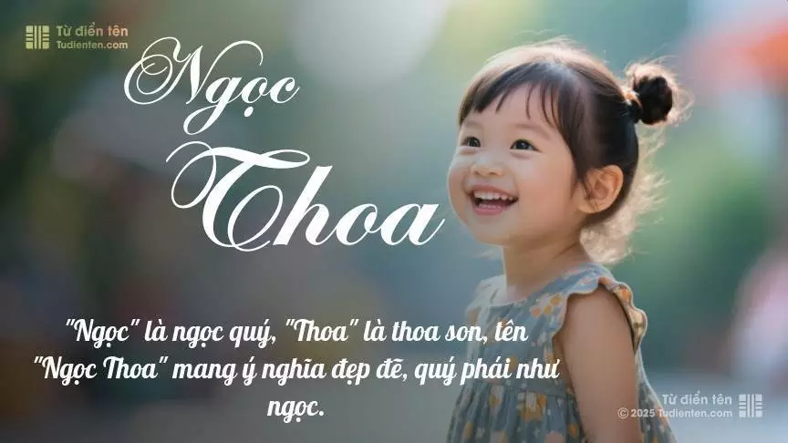 Tên Ngọc Thoa rất nữ tính, gần như luôn được đặt cho bé gái.
