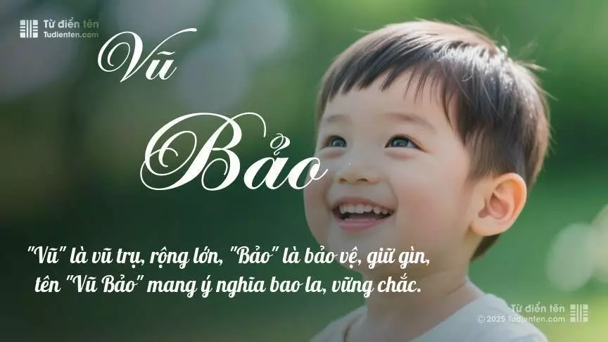 Tên Vũ Bảo mang đậm sắc thái nam tính, hầu như chỉ xuất hiện trong tên của bé trai.
