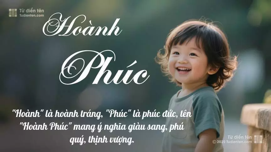 Tên Hoành Phúc mang đậm sắc thái nam tính, hầu như chỉ xuất hiện trong tên của bé trai.